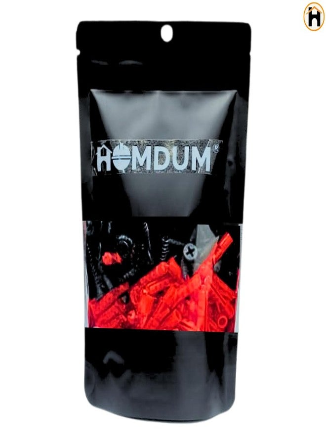 Homdum سدادة نايلون هومدوم مع براغي مقاس 1 بوصة (برغي 25 مم مع غلاف بلاستيكي) عبوة من 200 قطعة. (1") - Image 2